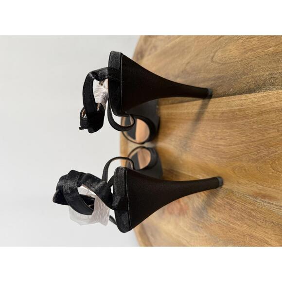 French Connection Tessa Black Strappy Heels Ankle Strap Sandals US 9 / EU 40 NWB - Picture 5 of 11